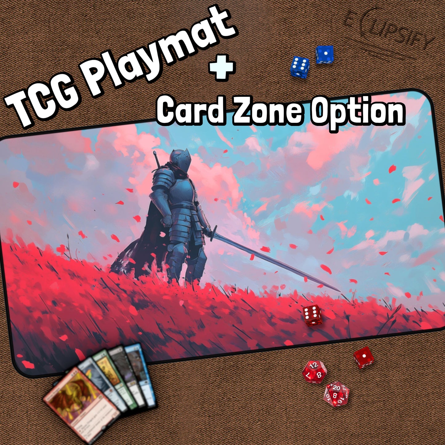 Steel And Petals: Knight TCG Playmat