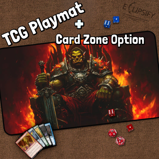 Crown Of Blood And Chaos: Orc TCG Playmat