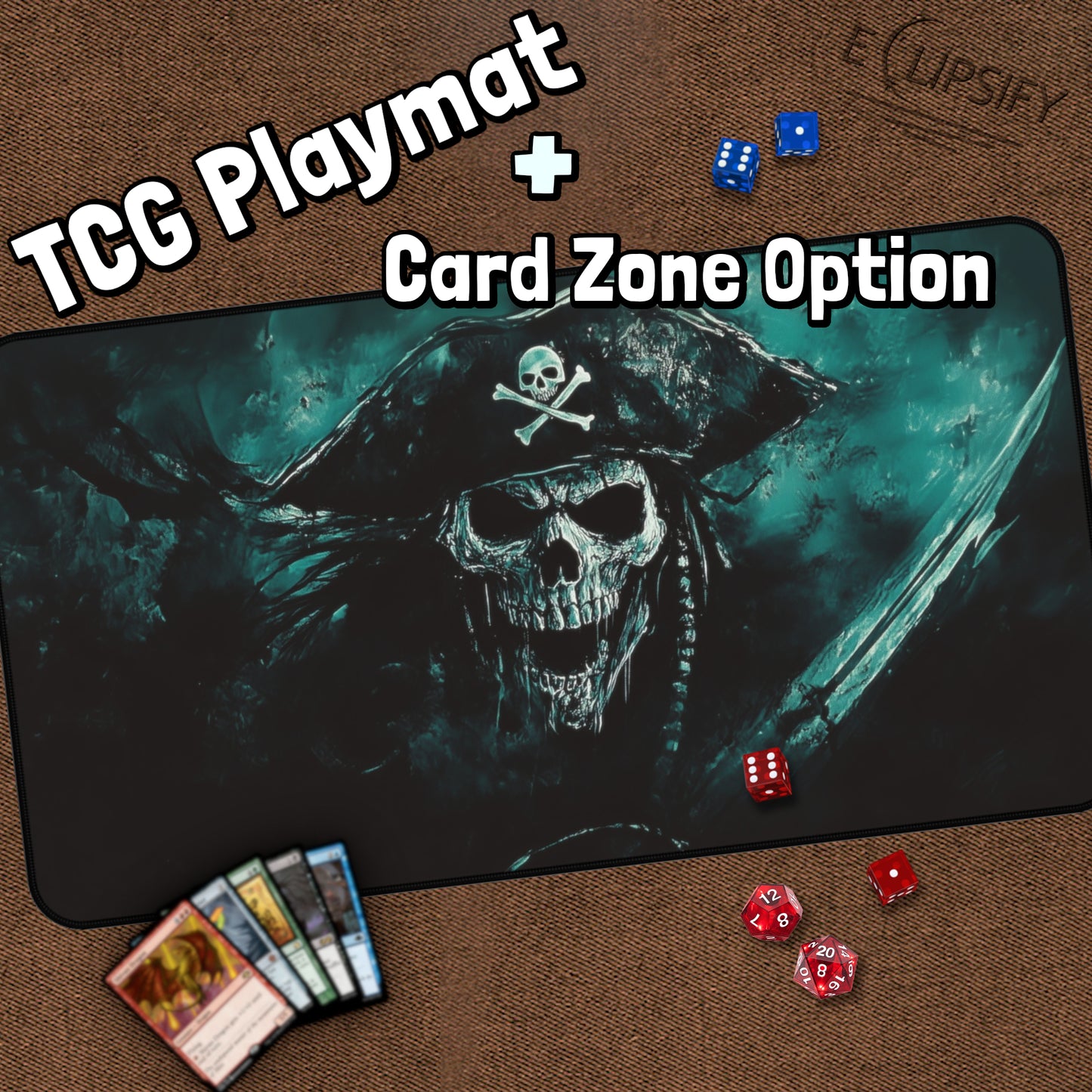 Undead Captain: Skeleton Pirate TCG Playmat