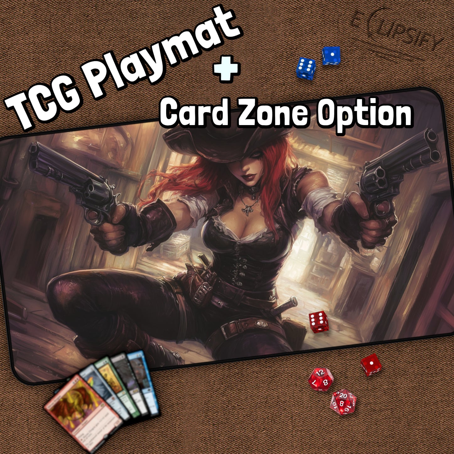 Gunpowder Queen: Pirate Girl TCG Playmat