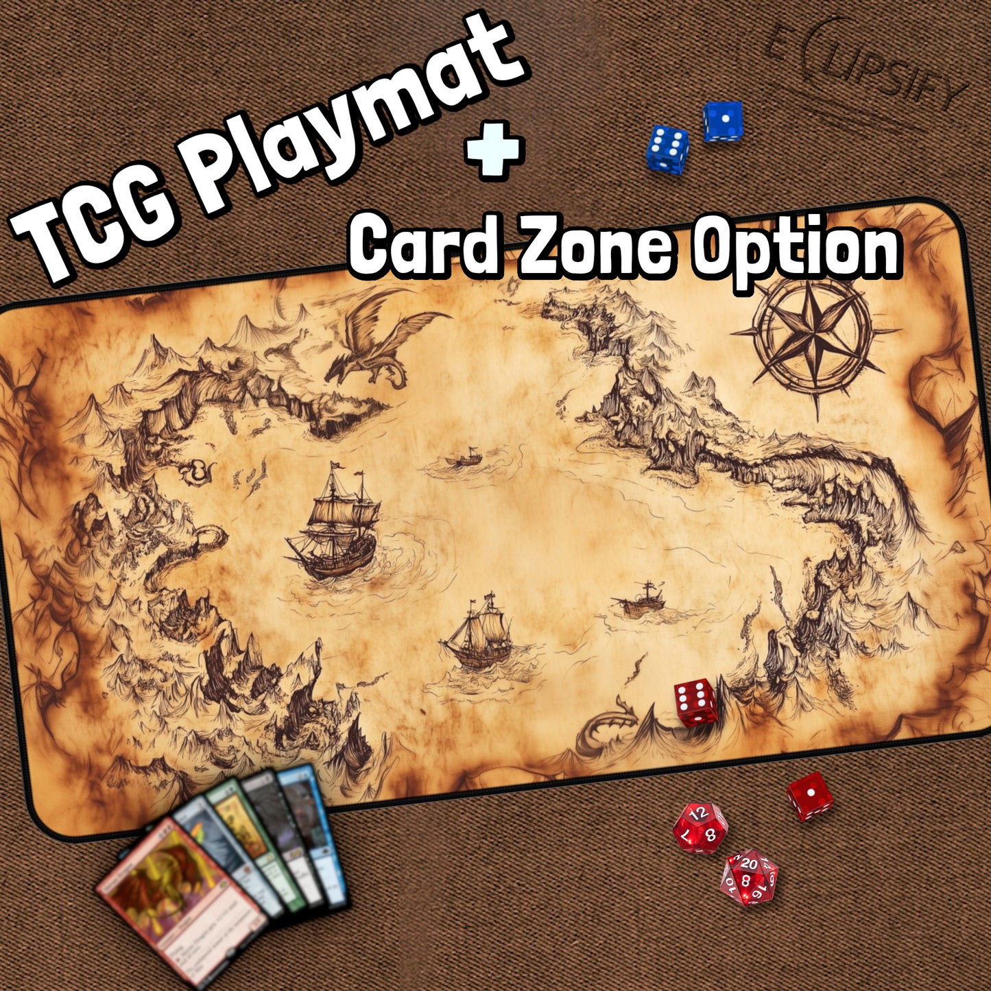 Pirate Treasure Map: TCG Playmat