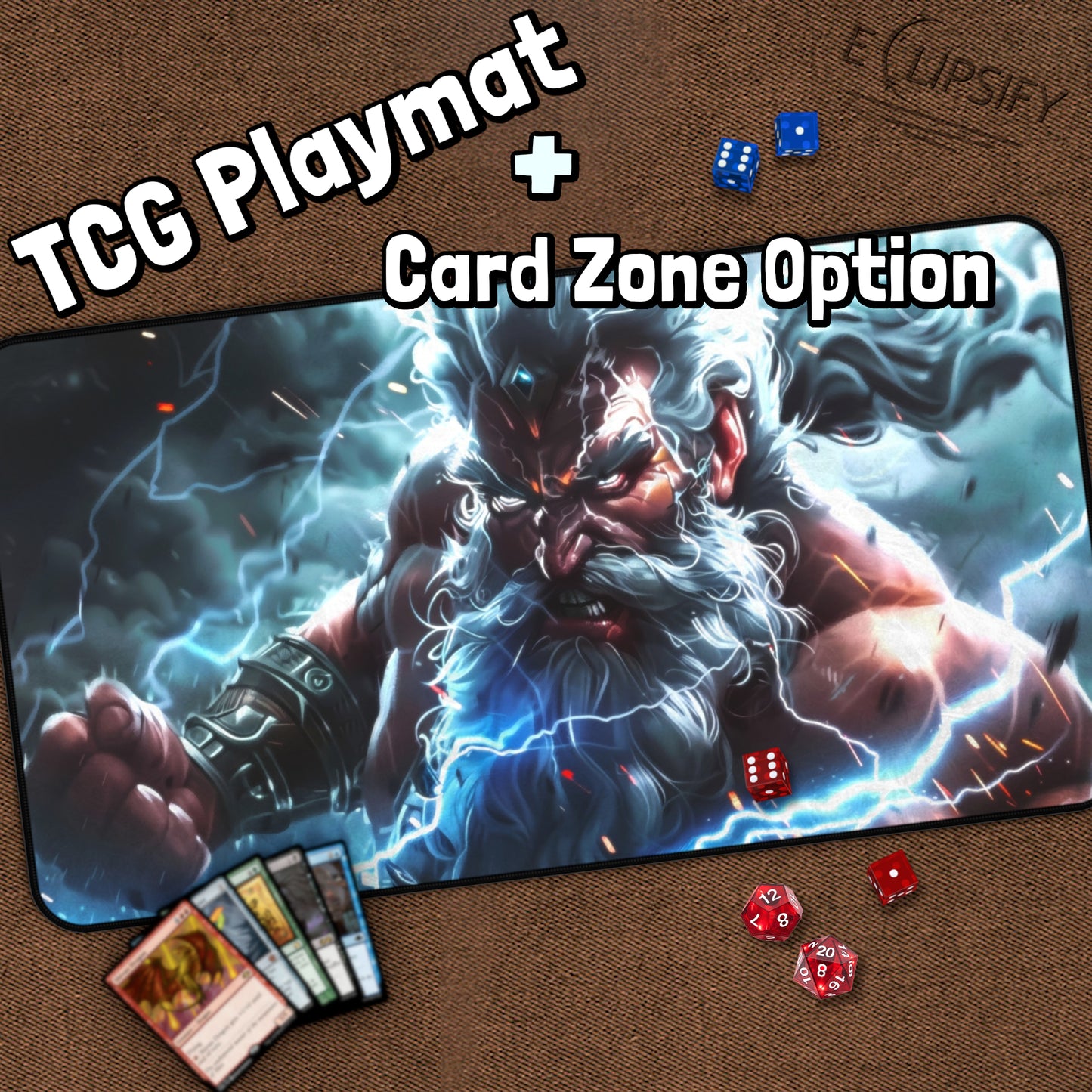 Wrath Of Olympus: Zeus TCG Playmat