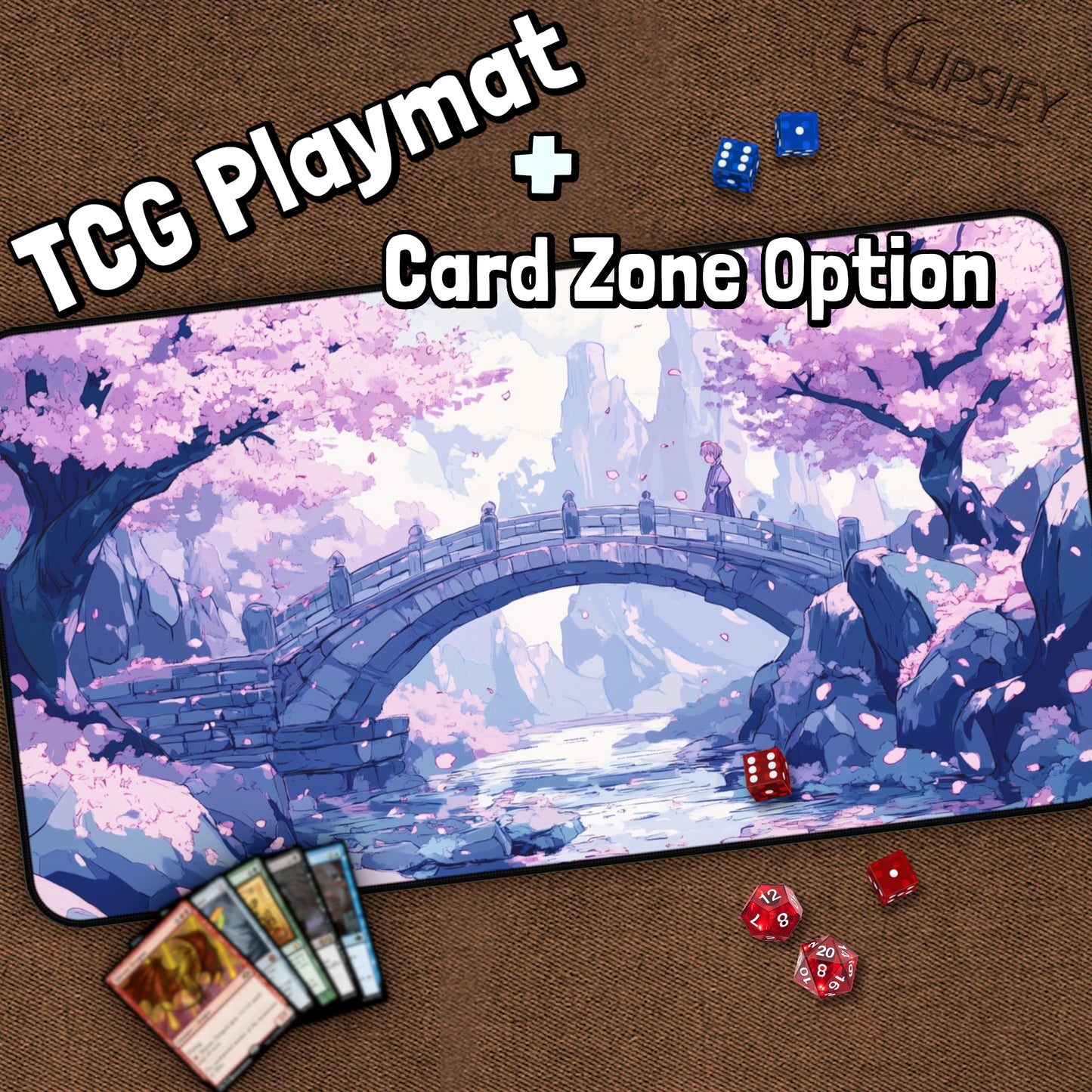 The Petal Pathway: Cherry Blossom TCG Playmat