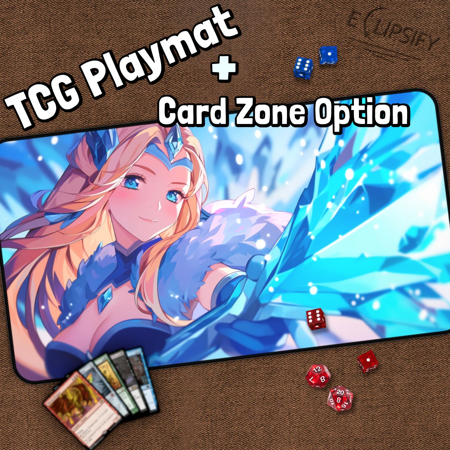 Crystal Princess: Crystal Anime Girl TCG Playmat