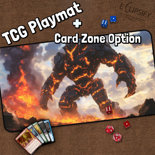 Inferno Guardian: Stone Golem TCG Playmat