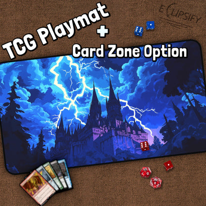 Stormfall Castle: Lightning Castle TCG Playmat