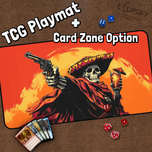 Ghost Of High Noon: Wild West Skeleton TCG Playmat