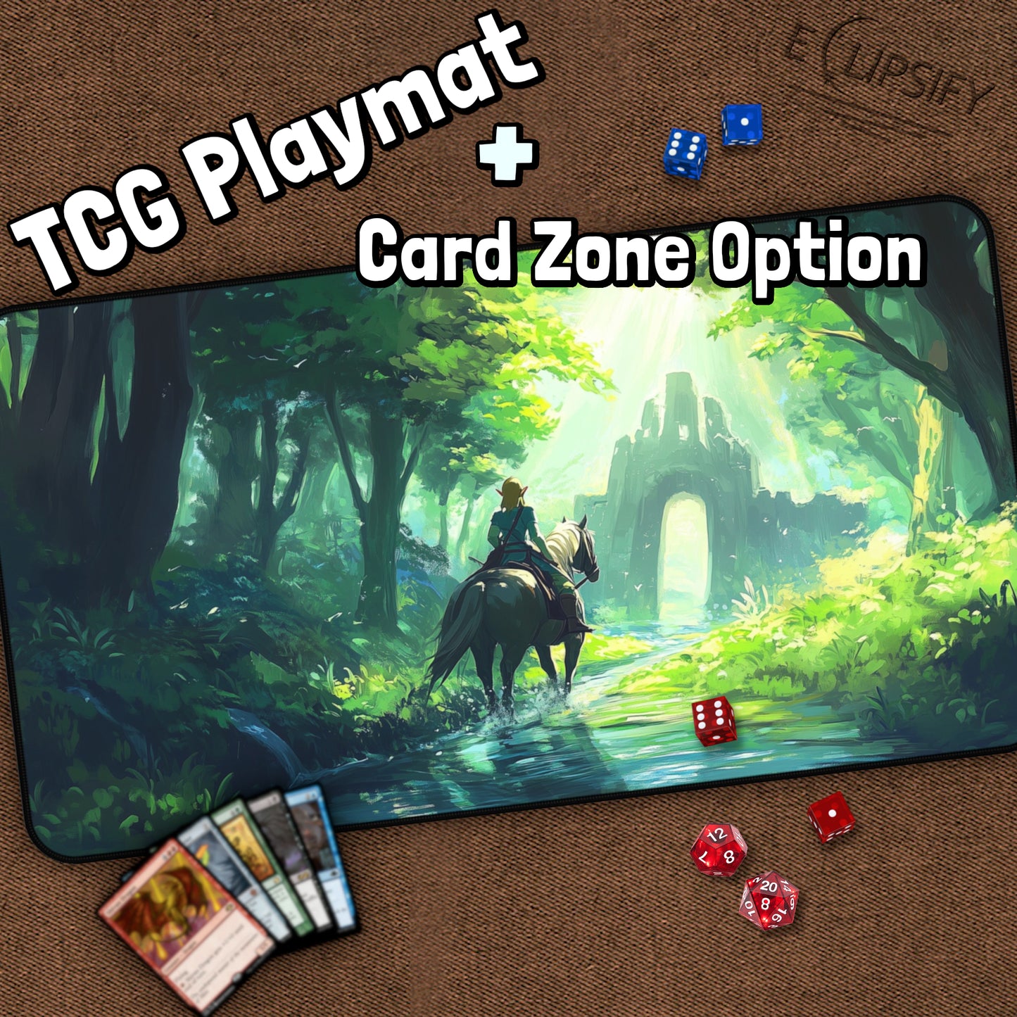 Lone Rider: Warrior And Horse TCG Playmat