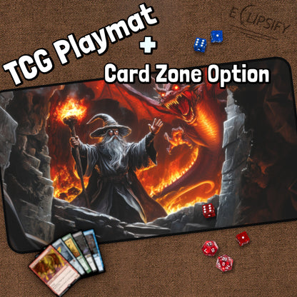 Dungeon Of Inferno: Wizard And Dragon TCG Playmat