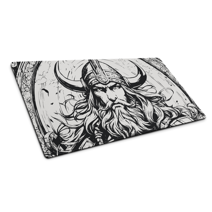 Norse Valor: Viking Minimalist White Gaming Mouse Pad