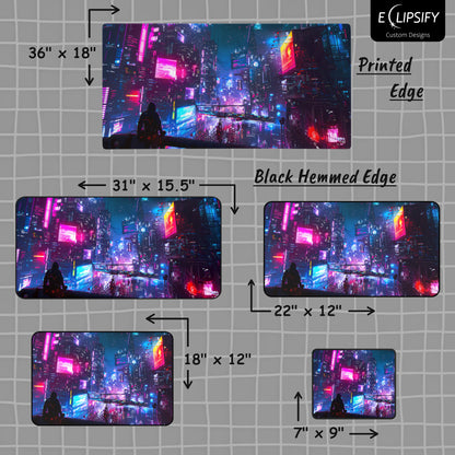 Neon Nights: Cyberpunk City Gaming Mouse Pad