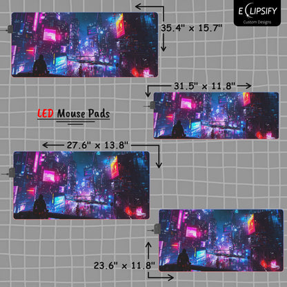 Neon Nights: Cyberpunk City Gaming Mouse Pad