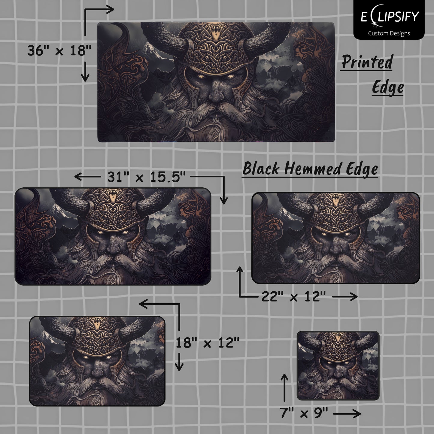 Warrior Of The North: Viking Gaming Mouse Pad