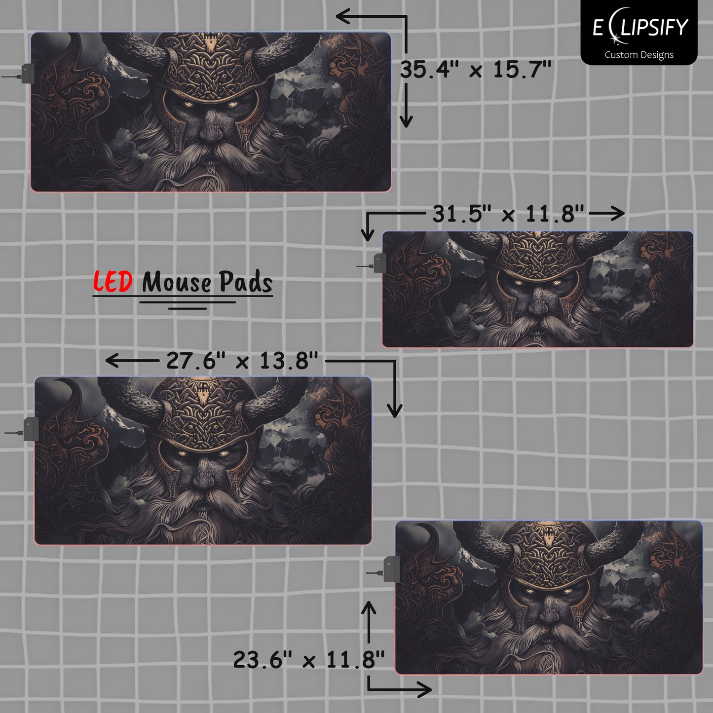 Warrior Of The North: Viking Gaming Mouse Pad