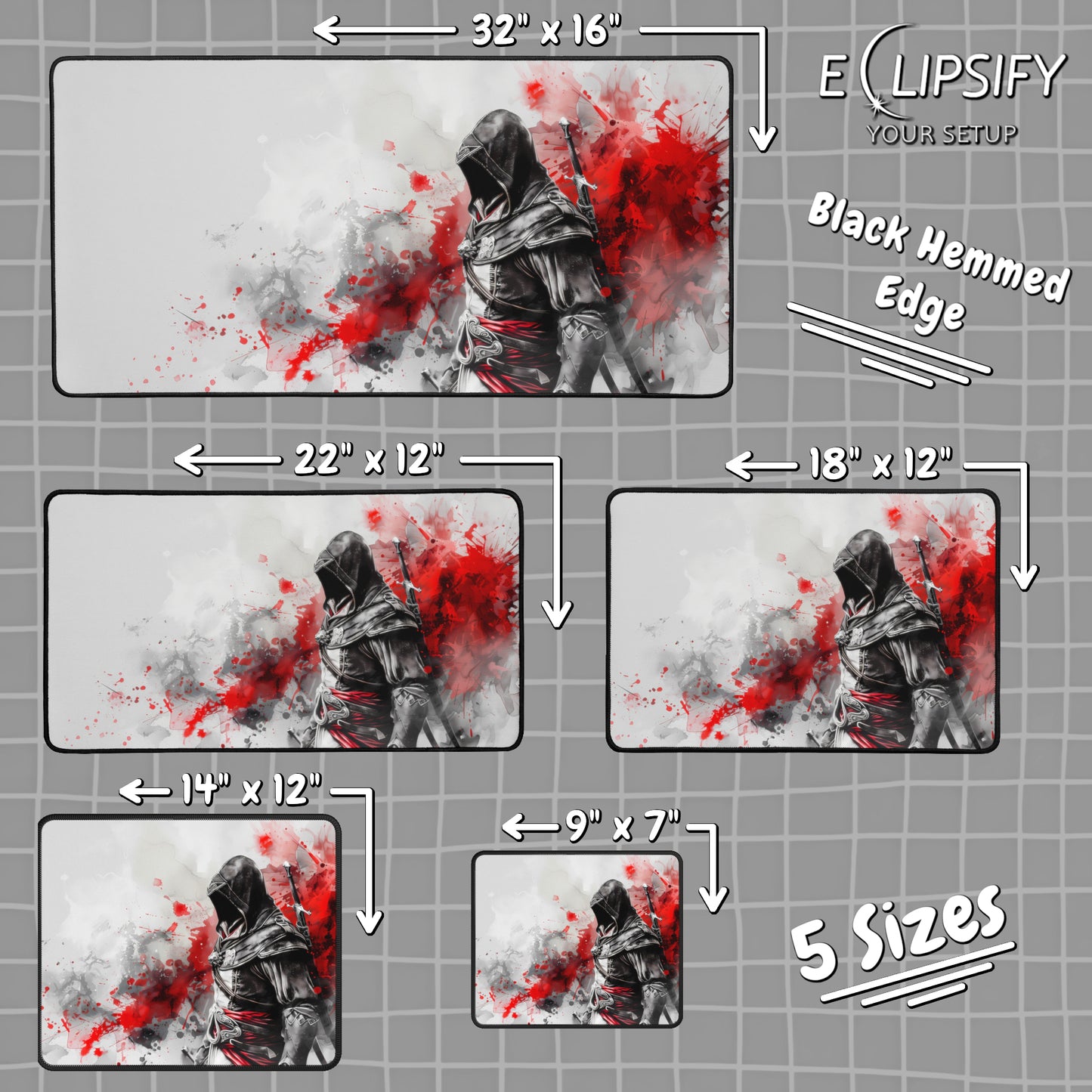 Red Blade: Assassin Gaming Mouse Pad