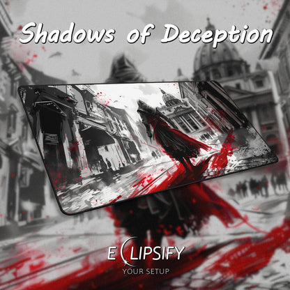 Shadows of Deception: Assassin Gaming Mouse Pad