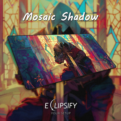 Mosaic Shadow: Assassin Gaming Mouse Pad