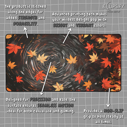 Autumn Leaves: Fall Season Gaming Mouse Pad
