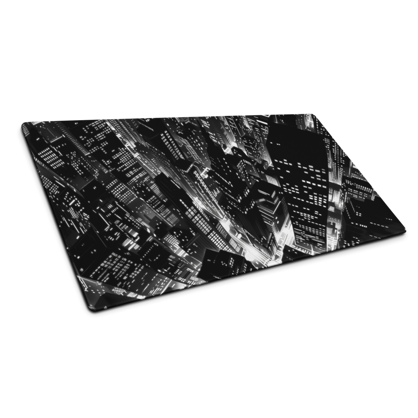 Urban Monochrome: Black and White City Mouse Pad