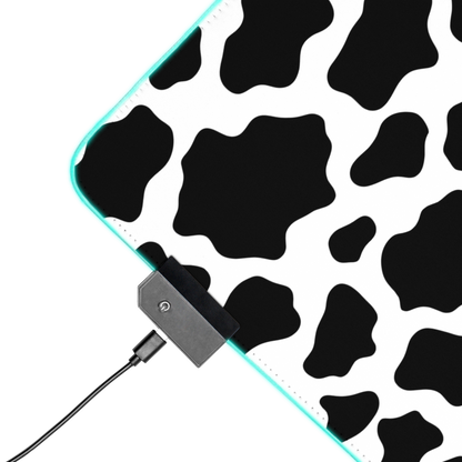 Minimal Moo: Black And White Pattern Minimalist Mouse Pad