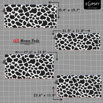 Minimal Moo: Black And White Pattern Minimalist Mouse Pad
