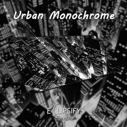 Urban Monochrome: Black and White City Mouse Pad
