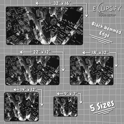 Urban Monochrome: Black and White City Mouse Pad