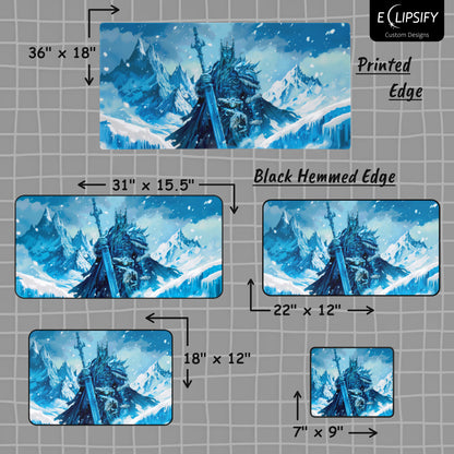 Frozen Reign: Lich King Blue Gaming Mouse Pad