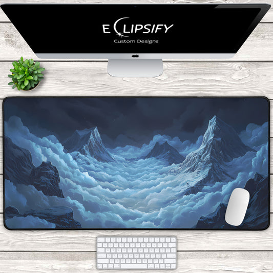 Sky Haven: Blue Clouds Mouse Pad