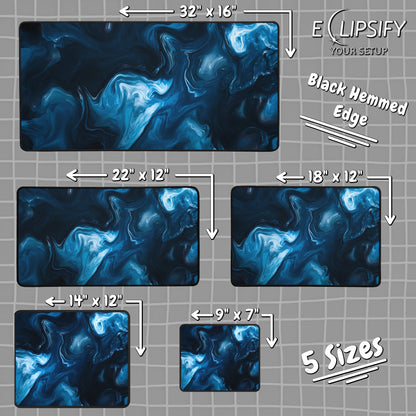 Mystic Mirage: Blue Marble Minimalist Mouse Pad
