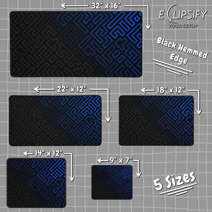 Minimalist Matrix: Blue Abstract Pattern Mouse Pad