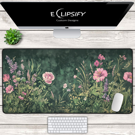 Wildflower Garden: Cottagecore floral Gaming Mouse Pad