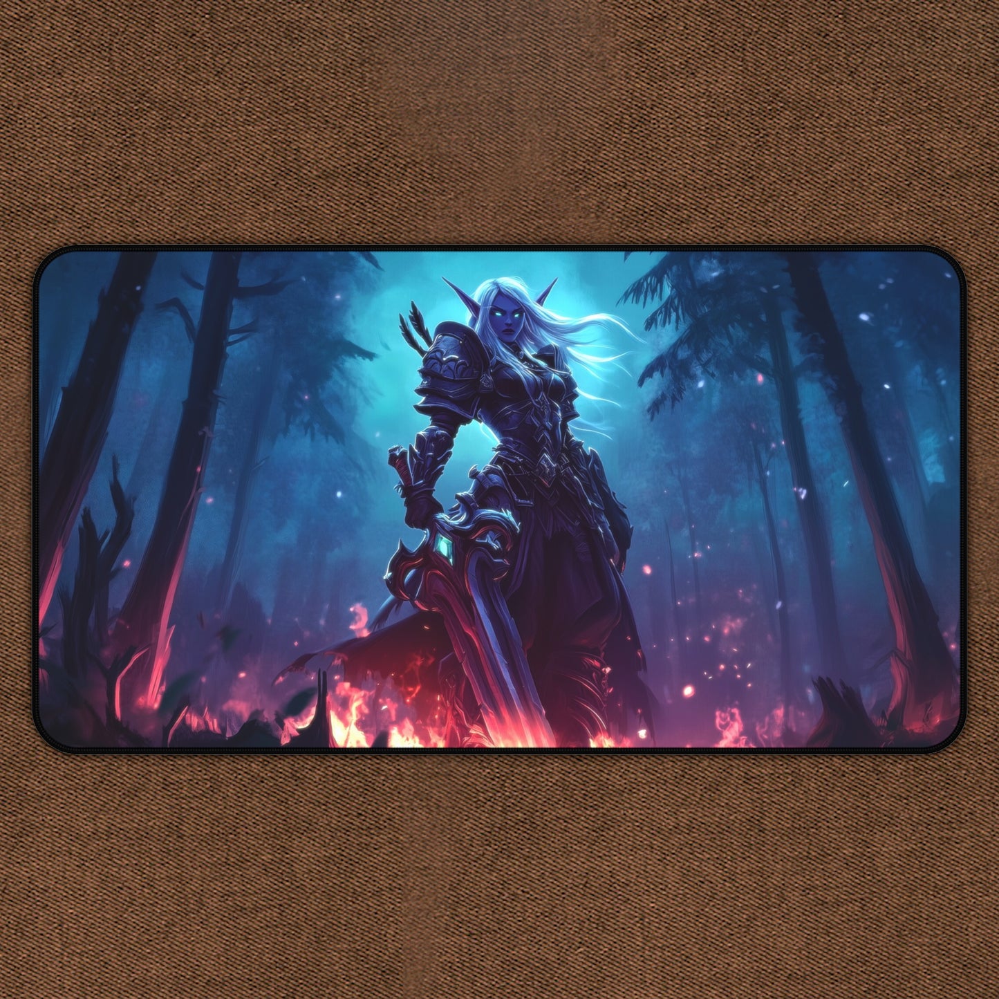 Moonlit Blade: Dark Elf TCG Playmat