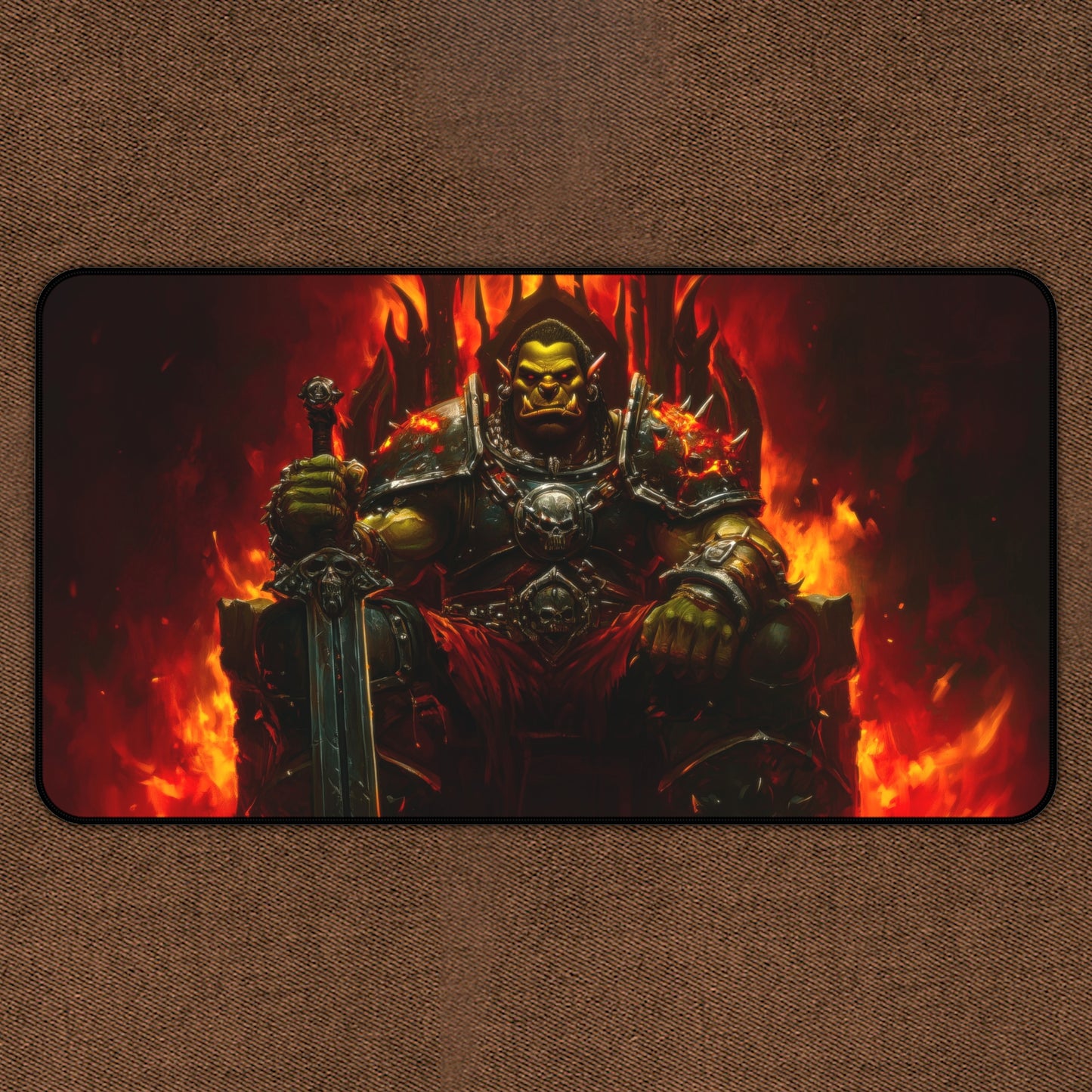 Crown Of Blood And Chaos: Orc TCG Playmat