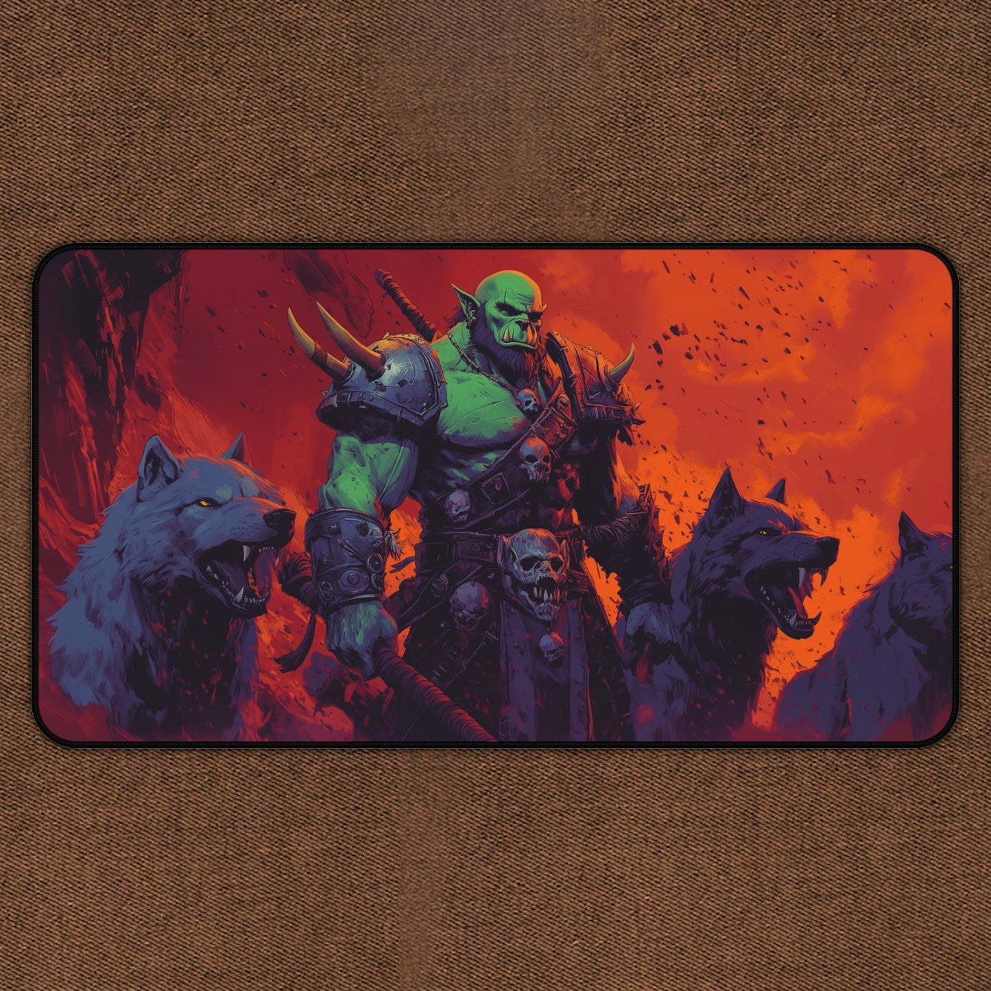 Wolves of War: Orc And Wolves TCG Playmat