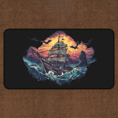 Tides Of Vengeance: Minimalist Pirate Ship TCG Playmat