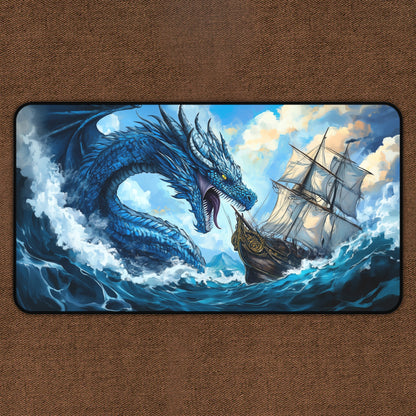 Echoes Of The Deep: Dragon And Pirate Ship TCG Playmat