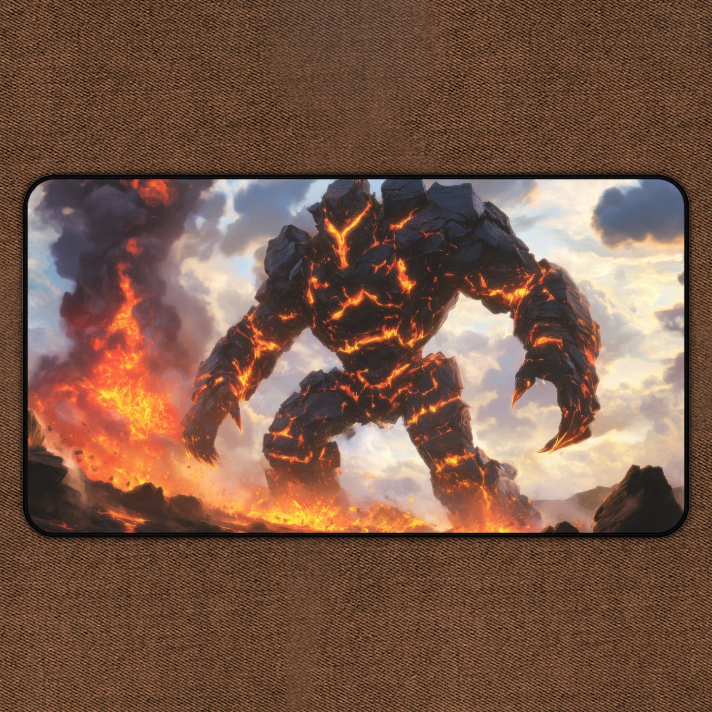 Inferno Guardian: Stone Golem TCG Playmat