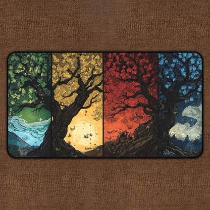 Seasons of the Silent Woods: Forest Fantasy TCG Playmat