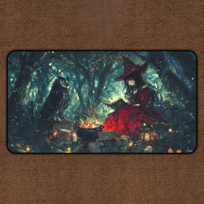 The Witch And Her Silent Companion: Witch And Owl TCG Playmat