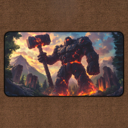 Molten Titan: Stone Golem TCG Playmat