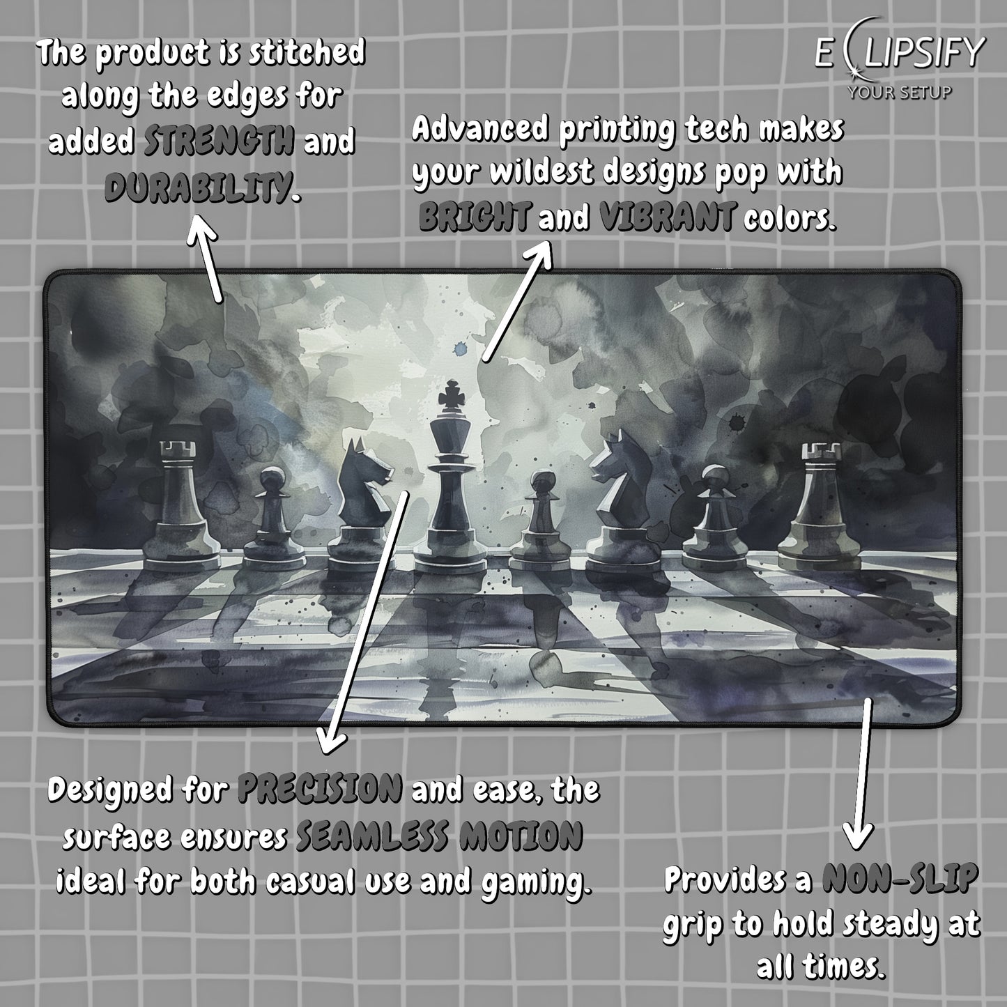Board of Kings: Chess Gaming Mouse Pad