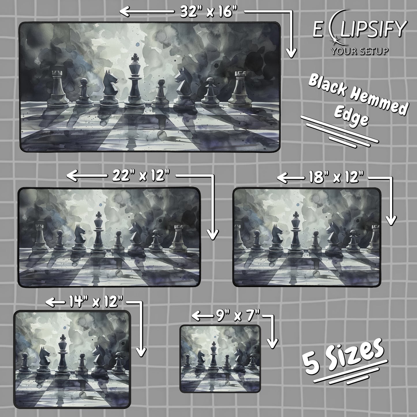 Board of Kings: Chess Gaming Mouse Pad
