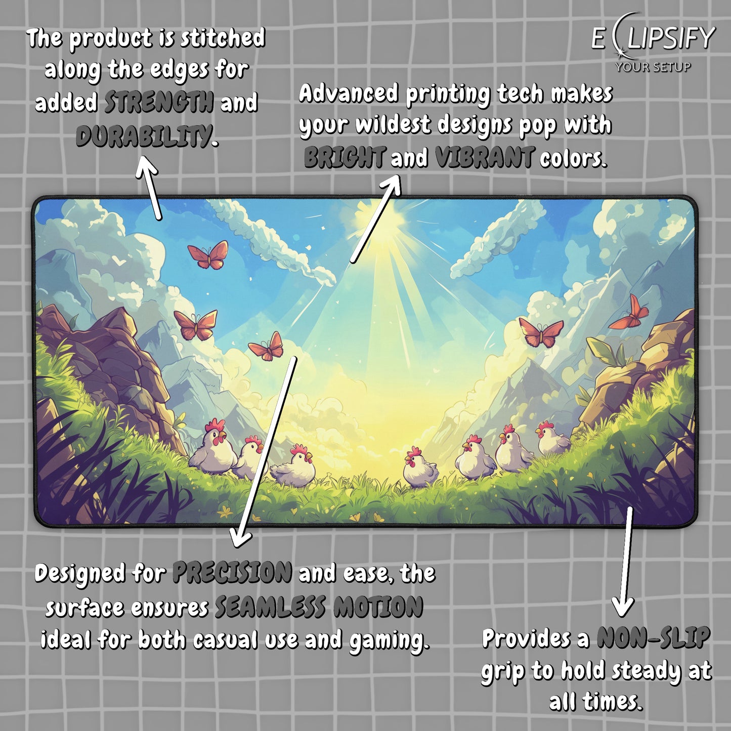 Chicken Horizon: Farm Animals Gaming Mouse Pad