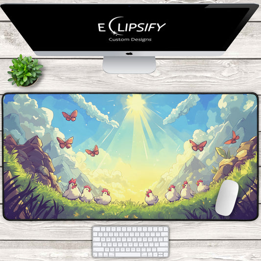 Chicken Horizon: Farm Animals Gaming Mouse Pad