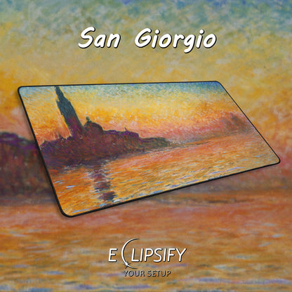 San Giorgio Maggiore at Dusk: Claude Monet Mouse Pad