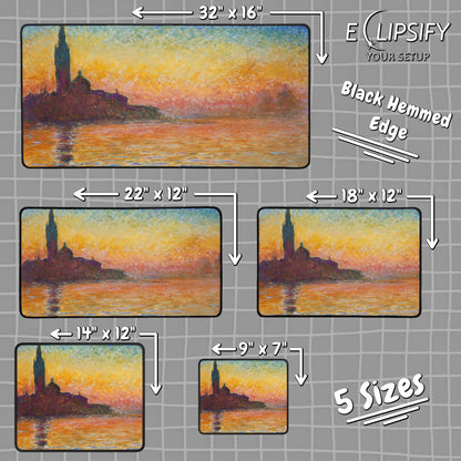 San Giorgio Maggiore at Dusk: Claude Monet Mouse Pad
