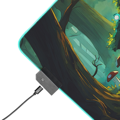 Enchanted Haven: Ghost In Forest Cottagecore Gaming Mouse Pad