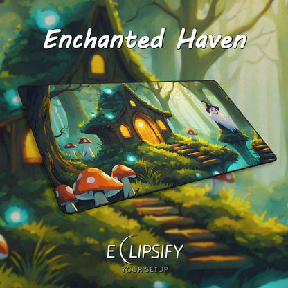 Enchanted Haven: Ghost In Forest Cottagecore Gaming Mouse Pad