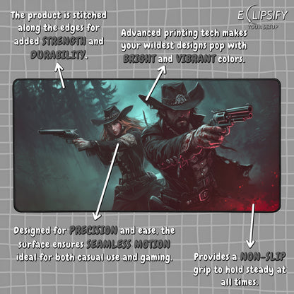Blood Trail West: Cowboy Hunter Gaming Mouse Pad